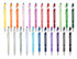 A collection of Colombo Stylus Pens in various colours, featuring a sleek design and an attached stylus tip.