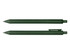 A set of dark green ballpoint pens, featuring a smooth finish and clip for easy attachment.