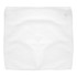 A white microfibre pouch and cloth, designed for sunglasses, featuring a simple design and a label.