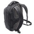 A black Exton laptop backpack features multiple compartments and mesh detailing on the straps for ventilation.