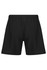 A pair of black men's training shorts featuring a comfortable elastic waistband and a simple design.