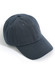 A dark navy cotton twill unstructured cap with a curved brim and six ventilation eyelets. It features a logo.