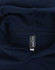 A navy oversized hoodie featuring a fleece interior and a label inside the collar.
