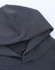 A grey unisex premium fleece oversized hoodie with a large hood, featuring a branding label.