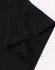 A black men's ultrafine cotton pique polo highlighting the sleeve details and stitching. Features a logo.