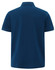 A men's ultrafine cotton pique polo in navy blue, featuring a simple design with a logo.