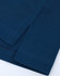 A close-up of a navy blue men's ultrafine cotton pique polo, highlighting the fabric texture and hem details.