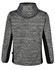 A grey and black work hoodie featuring a hood and a textured design. It has a logo on the side.