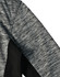 A grey workwear jacket featuring a textured fabric with black accents and a branding logo.