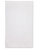 A white golf towel measuring 38 x 65 cm with a simple design and an attached logo.