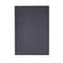 A dark grey leather refillable journal with a smooth finish and a subtle branding logo.