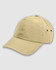 A beige washed baseball cap with ventilation eyelets and a curved brim, featuring a logo.