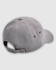 A grey washed baseball cap featuring ventilation holes and an adjustable strap at the back. It has a logo.