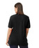 A back view of a black Gildan Hammer adult double pique polo shirt, featuring short sleeves and a relaxed fit.