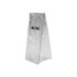 A transparent medium cooler bag with an embossed logo, featuring a simple geometric design.