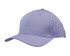 A cap in light purple featuring perforated details and a curved brim, complete with a logo.