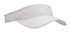A white sports ripstop visor featuring a wide brim and adjustable strap, with a logo on the side.