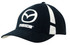 A navy cap with contrasting white panels and a prominent logo on the front and peak.