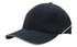 A navy blue cap with crown piping and a sandwich peak, featuring a logo.