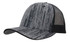 A grey and black cap featuring a wood print design and a mesh back, with a curved brim.