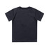 A kids' classic tee in dark grey, featuring a solid back and a simple design. It includes a logo.