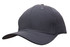 A grey cotton twill cap with a buckle, featuring a curved brim and a simple logo.