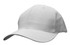 A white cotton twill cap with a buckle on the back and a curved brim, featuring a logo.