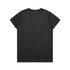 A black T-shirt featuring a simple design and a logo. Suitable for casual wear.