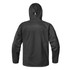 A black Men's Epsilon H2Xtreme Shell jacket featuring a hood and multiple pocket details on the back.