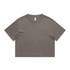 A heavy faded crop tee in a muted grey colour with a casual, relaxed fit and a basic crew neck design.