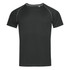 A dark green men's active team raglan T-shirt with short sleeves and a crew neckline. Features a logo on the chest.