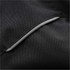 A close-up view of a black fabric featuring a sleek grey trim, highlighting a pocket design.