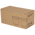A recycled espresso cup set in a cardboard box, featuring two cups in a simple, rounded design.