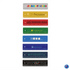 A set of colourful 15cm rulers in various shades, each featuring different branding and designs.