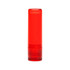 A lip balm stick in a sleek red container. The design features a twist-up mechanism for easy application.
