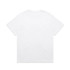 A white T-shirt featuring a plain back without any graphics or logos.