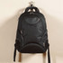 A black 15" computer backpack with multiple compartments and a logo. Features padded straps for comfort.