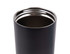 A drink bottle featuring a sleek black exterior with a metallic interior, showcasing the inner design.