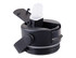 A drink bottle lid featuring a spout design and a locking mechanism, in black colour. The cap is partially opened.