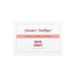 A rectangular card featuring a white background with red text and a logo. The design conveys a festive greeting.