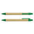 A Kraft Pen featuring a recycled brown paper body and green plastic accents.