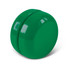 A green yoyo with a smooth and glossy finish, featuring a rounded design and a central groove.