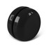 A black yoyo with a smooth, glossy finish and a simple, rounded design.