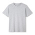 A grey unisex t-shirt with a classic crew neckline and short sleeves. It features a logo on the inside label.