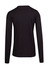 A black, long sleeve unisex T-shirt featuring a plain design and a back view. It includes a small logo on the back.