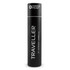 A black, cylindrical umbrella case with a logo and the word "TRAVELLER" prominently displayed.