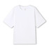 A white unisex oversize easy-fit tee with a relaxed design and a label inside.