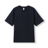 A navy unisex oversize easyfit T-shirt featuring short sleeves and a tag at the neckline.