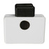 A Crest Magnetic Clip in white with a black grip and a metal magnet on the back.