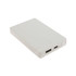 A white Arya 10,000mAh power bank with a slim design. It features a USB port and a USB-C port for charging devices.